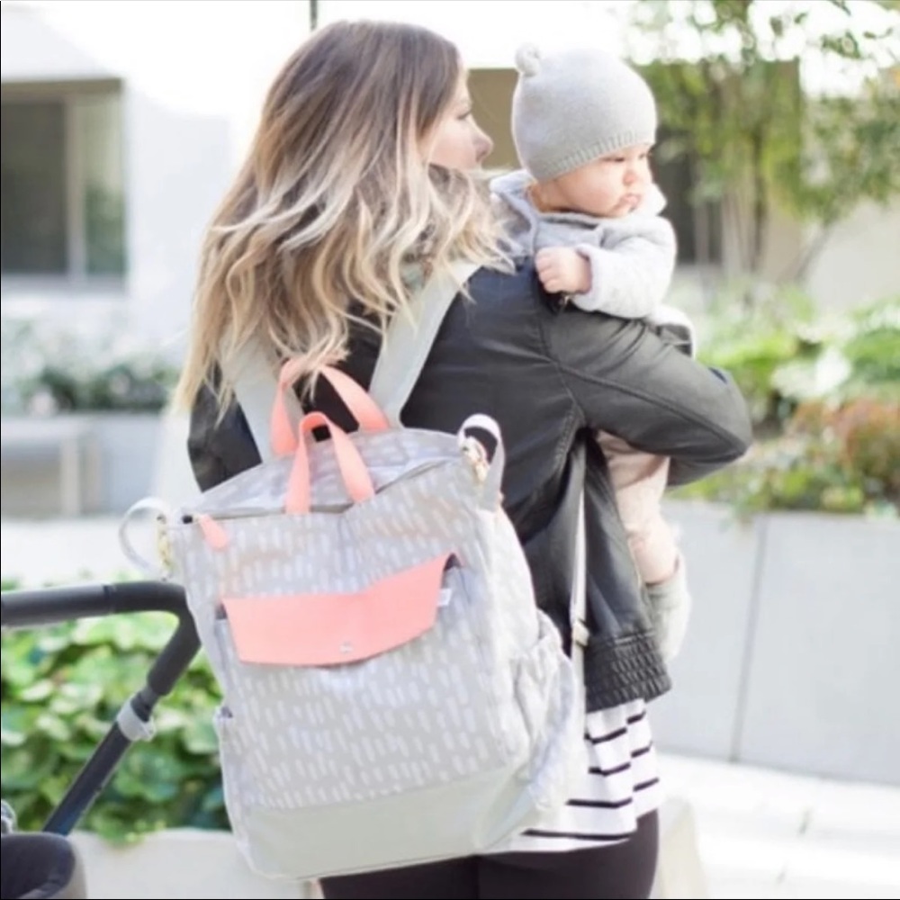 $65 Oh Joy Baby Diaper Bag Backpack Handbag Gray